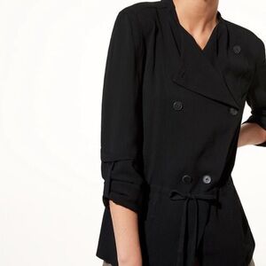 ARITZIA BABATON SIZE SMALL HAMELIN JACKET BLACK LIGHTWEIGHT BUTTON FRONT